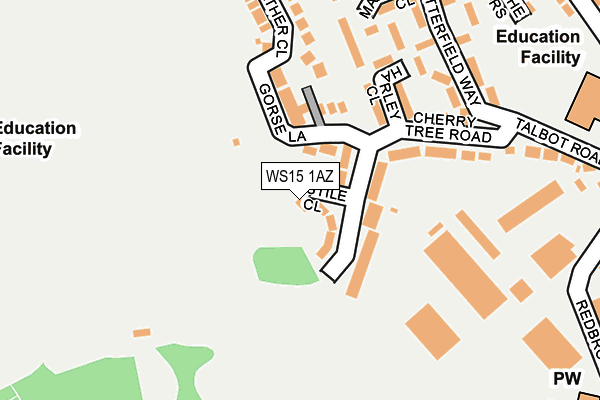 WS15 1AZ map - OS OpenMap – Local (Ordnance Survey)