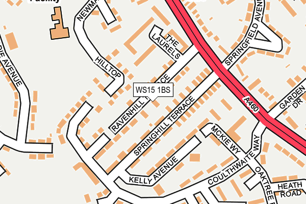 WS15 1BS map - OS OpenMap – Local (Ordnance Survey)
