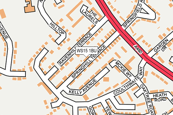 WS15 1BU map - OS OpenMap – Local (Ordnance Survey)