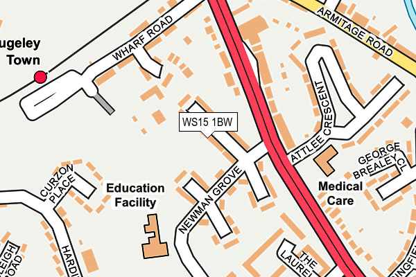 WS15 1BW map - OS OpenMap – Local (Ordnance Survey)