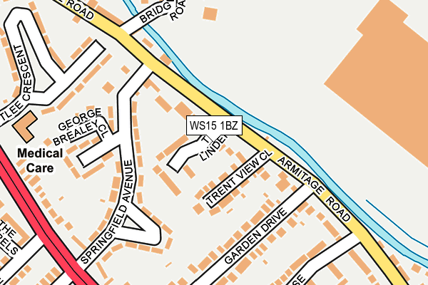 WS15 1BZ map - OS OpenMap – Local (Ordnance Survey)