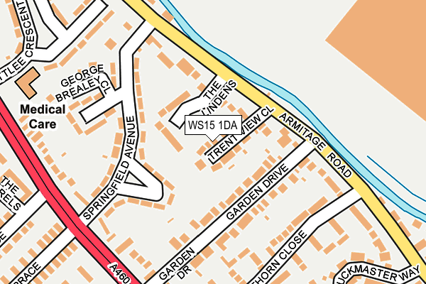 WS15 1DA map - OS OpenMap – Local (Ordnance Survey)