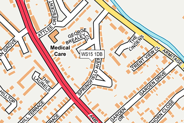 WS15 1DB map - OS OpenMap – Local (Ordnance Survey)