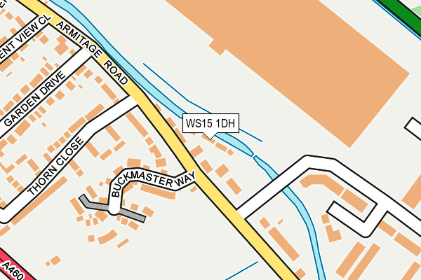 WS15 1DH map - OS OpenMap – Local (Ordnance Survey)