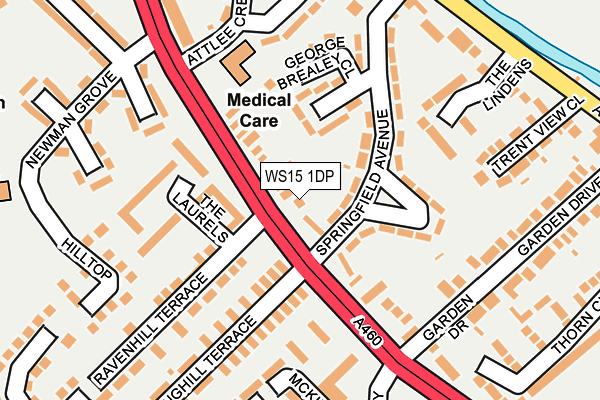 WS15 1DP map - OS OpenMap – Local (Ordnance Survey)