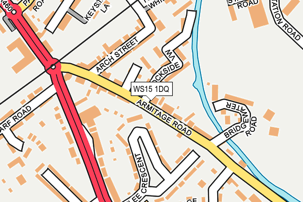 WS15 1DQ map - OS OpenMap – Local (Ordnance Survey)