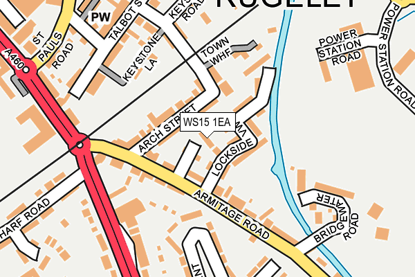 WS15 1EA map - OS OpenMap – Local (Ordnance Survey)