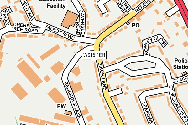 WS15 1EH map - OS OpenMap – Local (Ordnance Survey)