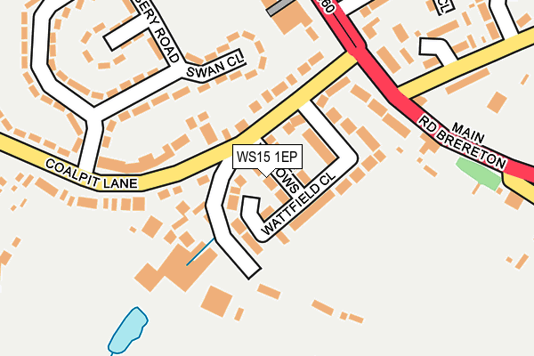 WS15 1EP map - OS OpenMap – Local (Ordnance Survey)