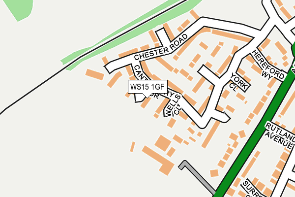 WS15 1GF map - OS OpenMap – Local (Ordnance Survey)