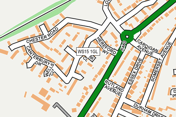 WS15 1GL map - OS OpenMap – Local (Ordnance Survey)