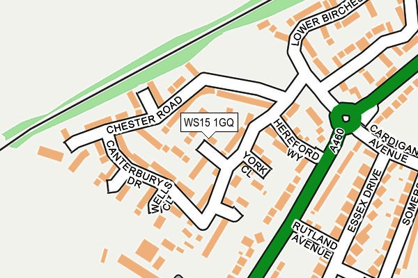 WS15 1GQ map - OS OpenMap – Local (Ordnance Survey)