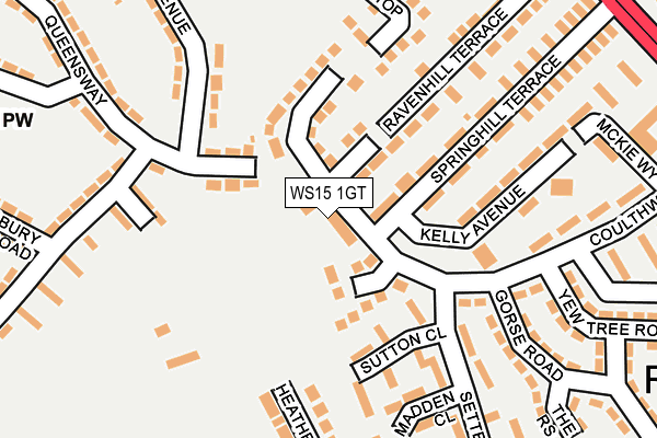 WS15 1GT map - OS OpenMap – Local (Ordnance Survey)