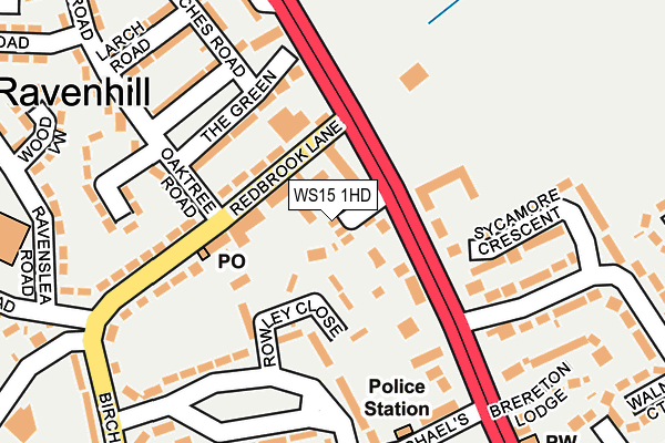 WS15 1HD map - OS OpenMap – Local (Ordnance Survey)