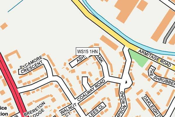 WS15 1HN map - OS OpenMap – Local (Ordnance Survey)