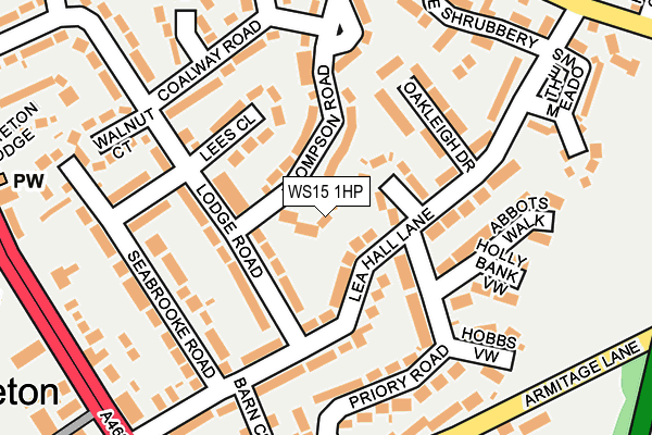 WS15 1HP map - OS OpenMap – Local (Ordnance Survey)