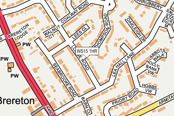 WS15 1HR map - OS OpenMap – Local (Ordnance Survey)