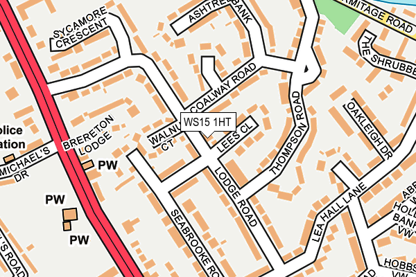 WS15 1HT map - OS OpenMap – Local (Ordnance Survey)