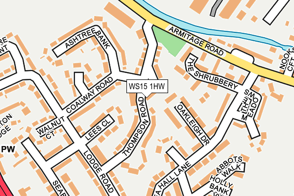 WS15 1HW map - OS OpenMap – Local (Ordnance Survey)