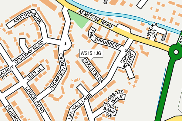 WS15 1JG map - OS OpenMap – Local (Ordnance Survey)