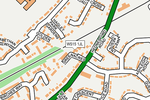 WS15 1JL map - OS OpenMap – Local (Ordnance Survey)
