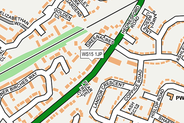 WS15 1JP map - OS OpenMap – Local (Ordnance Survey)