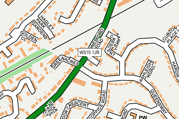 WS15 1JR map - OS OpenMap – Local (Ordnance Survey)