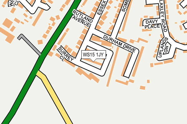 WS15 1JY map - OS OpenMap – Local (Ordnance Survey)