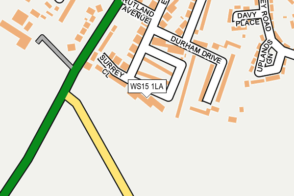 WS15 1LA map - OS OpenMap – Local (Ordnance Survey)