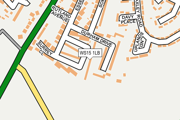 WS15 1LB map - OS OpenMap – Local (Ordnance Survey)