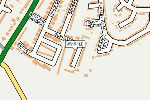 WS15 1LD map - OS OpenMap – Local (Ordnance Survey)