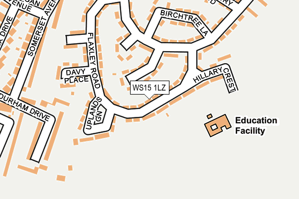 WS15 1LZ map - OS OpenMap – Local (Ordnance Survey)