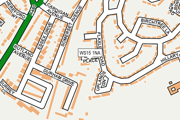 WS15 1NA map - OS OpenMap – Local (Ordnance Survey)