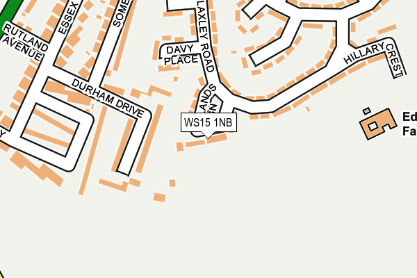 WS15 1NB map - OS OpenMap – Local (Ordnance Survey)