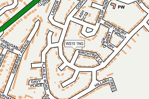 WS15 1NG map - OS OpenMap – Local (Ordnance Survey)