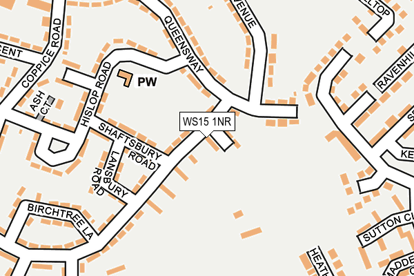 WS15 1NR map - OS OpenMap – Local (Ordnance Survey)