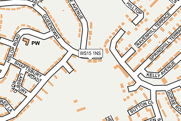 WS15 1NS map - OS OpenMap – Local (Ordnance Survey)
