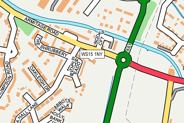 WS15 1NY map - OS OpenMap – Local (Ordnance Survey)