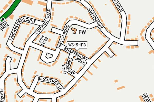 WS15 1PB map - OS OpenMap – Local (Ordnance Survey)
