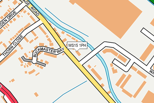 WS15 1PH map - OS OpenMap – Local (Ordnance Survey)