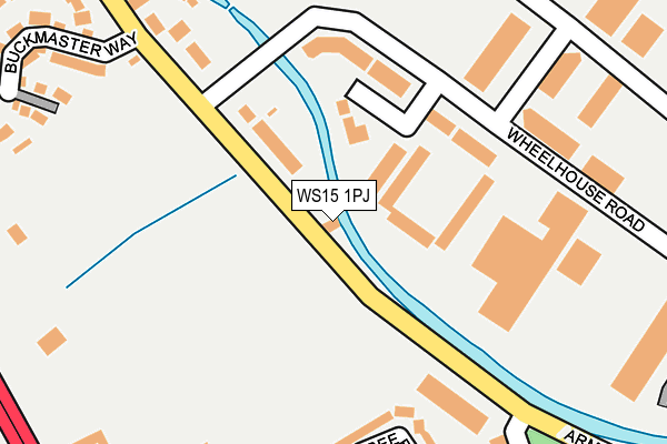 WS15 1PJ map - OS OpenMap – Local (Ordnance Survey)