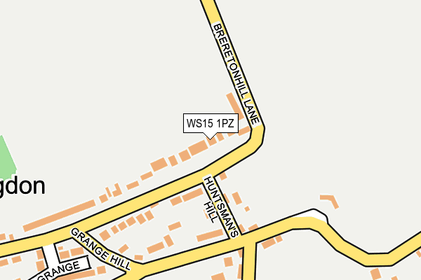 WS15 1PZ map - OS OpenMap – Local (Ordnance Survey)