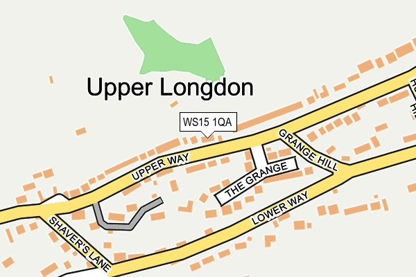 WS15 1QA map - OS OpenMap – Local (Ordnance Survey)