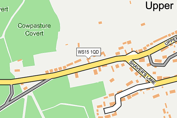 WS15 1QD map - OS OpenMap – Local (Ordnance Survey)