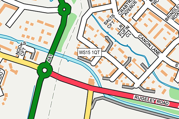 WS15 1QT map - OS OpenMap – Local (Ordnance Survey)