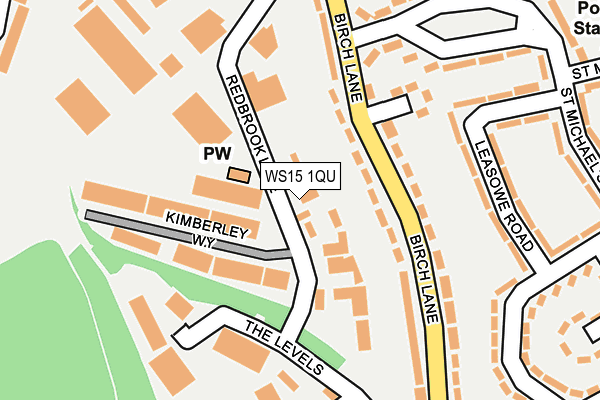 WS15 1QU map - OS OpenMap – Local (Ordnance Survey)