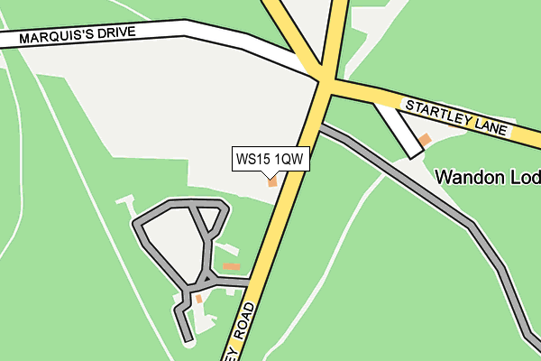 WS15 1QW map - OS OpenMap – Local (Ordnance Survey)