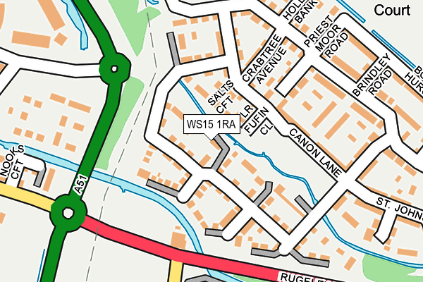 WS15 1RA map - OS OpenMap – Local (Ordnance Survey)