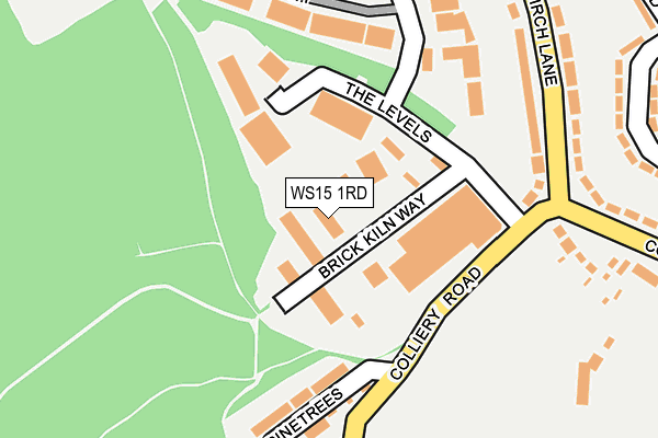 WS15 1RD map - OS OpenMap – Local (Ordnance Survey)