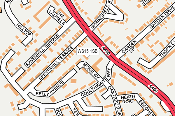 WS15 1SB map - OS OpenMap – Local (Ordnance Survey)